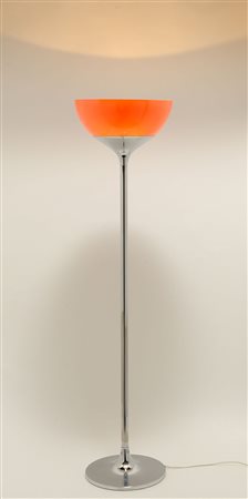 A chrome-plated standard lamp Harvey Guzzini, Italy 1970Floor lamp with...