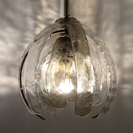 A Murano glass chandelier Mazzega, &quot;Artichoke Leaf&quot; lamp, Carlo...
