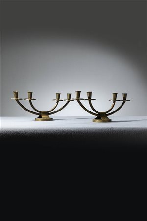 PRODUZIONE ITALIANA<BR>Coppia di candelabri