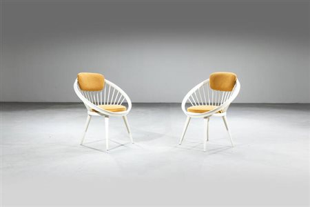 YNGVE EKSTROM<BR>Coppia di poltrone mod. Circle Chair