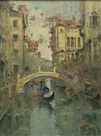 COPPIA DIPINTI VENEZIA DI GIOVANNI RIVA