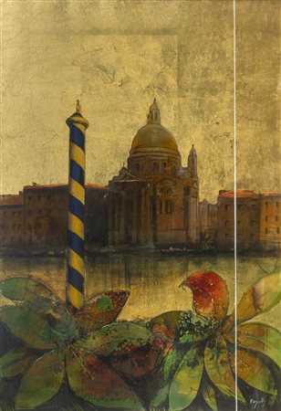 DIPINTO FONDO ORO DI EZIO FARINELLI