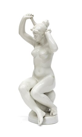 FIGURA DI DONNA IN PORCELLANA, MARCA HUNGARY