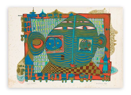 FRIEDENSREICH HUNDERTWASSER (1928-2000) - Addio all'Africa, 1967