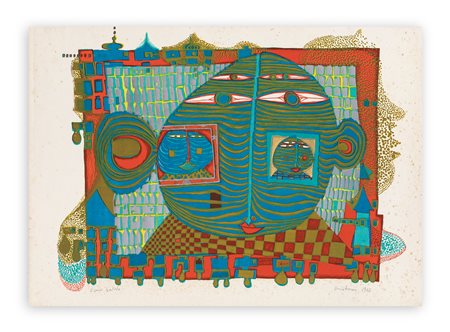 FRIEDENSREICH HUNDERTWASSER (1928-2000) - Addio all'Africa, 1967
