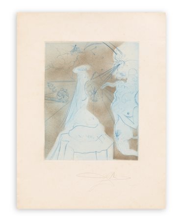 SALVADOR DALÌ (1904-1989) - La femme au coussin (The Hippies), 1969-1970