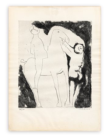 MARINO MARINI (1901-1980) - Il sogno del cavaliere, 1960