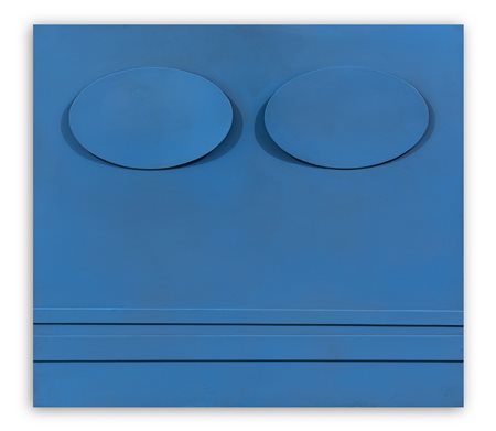 LORENZO PIEMONTI (1935-2015) - Due ovali blu nel blu, 1966