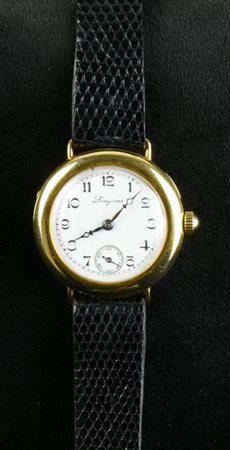 OROLOGIO LONGINES, IN ORO 18K, ANNI ‘20 DEL 1900 CASSA: in oro 18K QUADRANTE:...