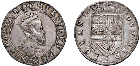 MILANO - FILIPPO II (1556-1598) - Mezzo scudo, s.d.