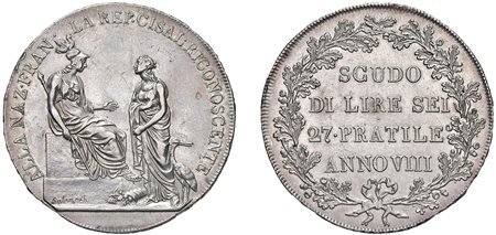 MILANO - REPUBBLICA CISALPINA  (1800-1802) - Scudo da 6 lire