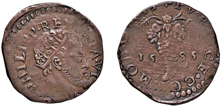 NAPOLI - FILIPPO II (1554-1598) - Tornese 1585