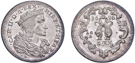 NAPOLI - CARLO II (1665-1700) - 20 grana o Tarì 1696