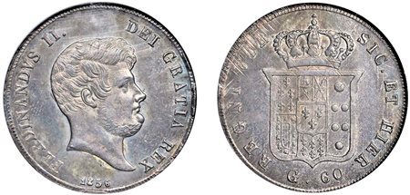 NAPOLI - FERDINANDO II (1830-1859) - 60 grana 1856