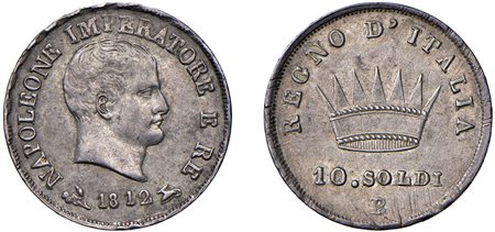 NAPOLEONE I, Re d'Italia (1805-1814) - 10 soldi 1813, Bologna