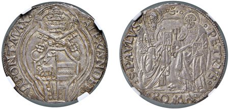 ALESSANDRO VI, Rodrigo De Borja (1492-1503) - Grosso s.d., Roma