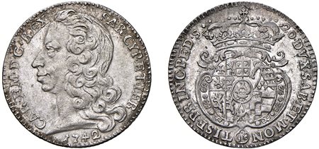 CARLO EMANUELE III, primo periodo (1730-1755) - Lira 1742, Torino