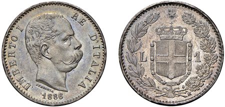 UMBERTO I (1878-1900) - 1 lira 1886