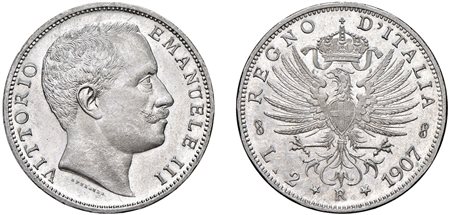 VITTORIO EMANUELE III (1900-1943) - 2 lire 1907