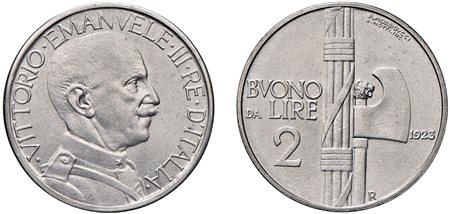 VITTORIO EMANUELE III (1900-1943) - Buono da 2 lire 1923