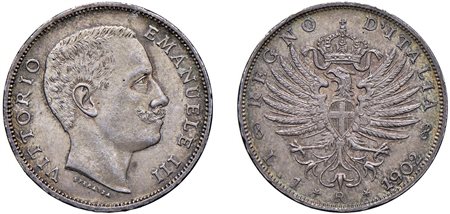 VITTORIO EMANUELE III (1900-1943) - 1 lira 1902