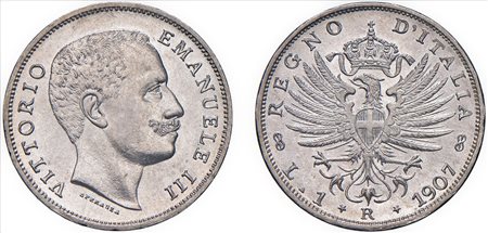 VITTORIO EMANUELE III (1900-1943) - 1 lira 1907