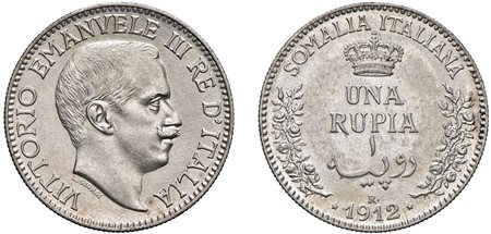 VITTORIO EMANUELE III, Somalia italiana (1909-1925) - Rupia 1912