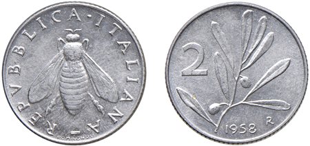 REPUBBLICA ITALIANA (1946-) - 2 lire 1958