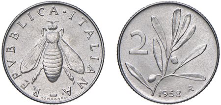 REPUBBLICA ITALIANA (1946-) - 2 lire 1958