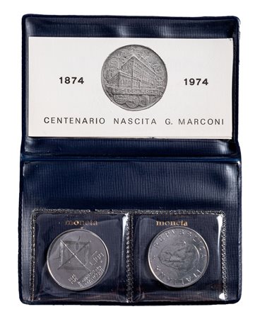 REPUBBLICA ITALIANA (1946-) - 100 lire 1974, confezione con Prova in Acmonital