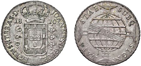 BRASILE - JOAO, Principe reggente (1799-1818) - 960 reis 1810, Bahia