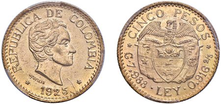 COLOMBIA - 5 peso 1925