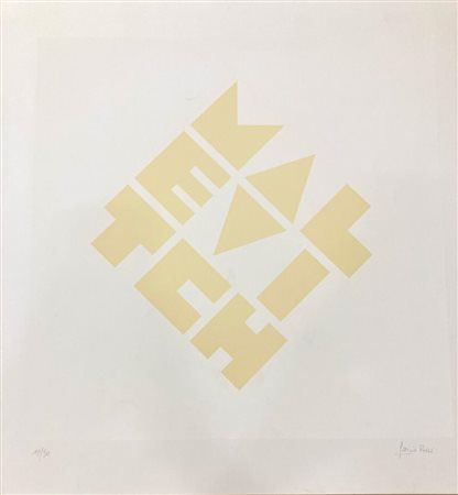 Horacio Garcia Rossi MALEVITCH serigrafia, cm 50x50; es. 11/90 firma e tiratura