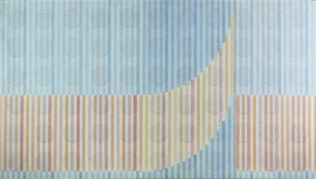 Carlo Nangeroni COPPIE SCORREVOLI, 1979 acrilico su tela, cm 62x112 sul...