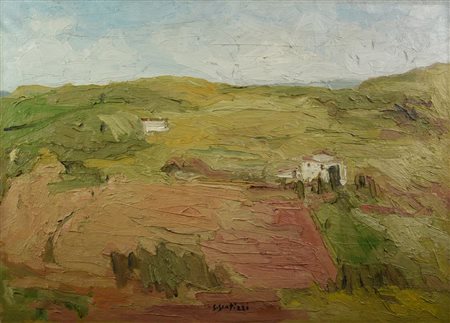 Sergio Scatizzi LE COLLINE IN VALDINIEVOLE olio su tela, cm 50x70 firma