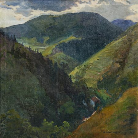 HARLFINGER RICHARD (1873 - 1948) - PAESAGGIO MONTANO, 1914.