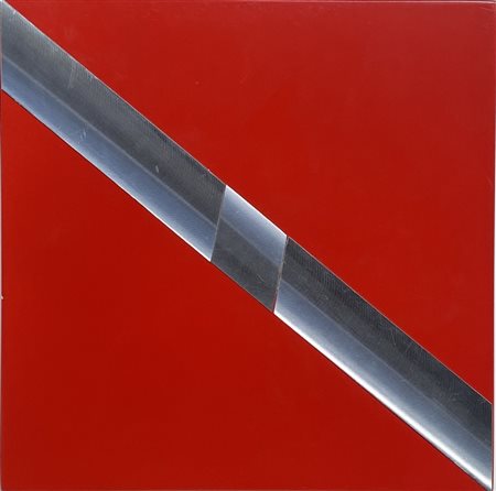 ALVIANI GETULIO (1939 - 2018) - SUPERFICIE A TESTURA VIBRATILE NEL ROSSO, 2009.