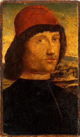 Ritratto di giovane con cappello rosso