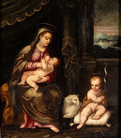 Madonna Lactans con San Giovannino