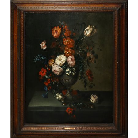 Herman  van der Myn (Amsterdam 1684-Londra 1741)  - Vaso di fiori