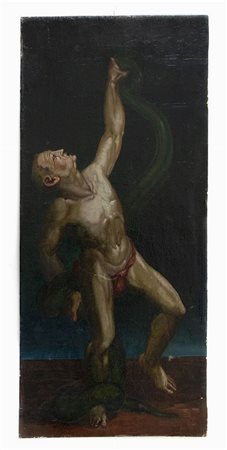 Giuseppe Vizzotto Alberti (Oderzo 1862-Venezia  1931)  - Uomo con serpente ,  19° secolo