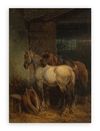 SALVATORE MAZZA (1819-1886) - Senza Titolo (Cavalli)