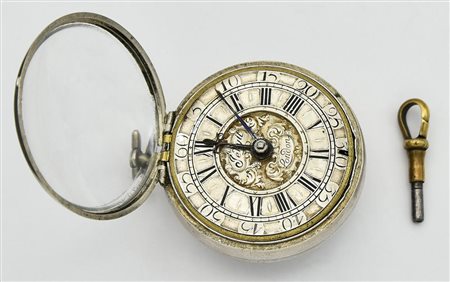 Oignon con chiave firmato Jekyll, Londra, 1720, argento CASSA: testata...