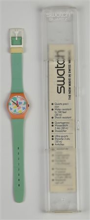 SWATCH LOLLYPOP, 1988 mod. BLUE LOLLY, cod. LP105 anno 1988 Completo di...