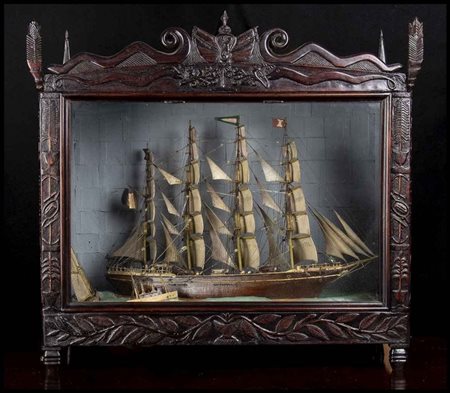  
Diorama navale Naval Antiques...
 cm 72x70x28