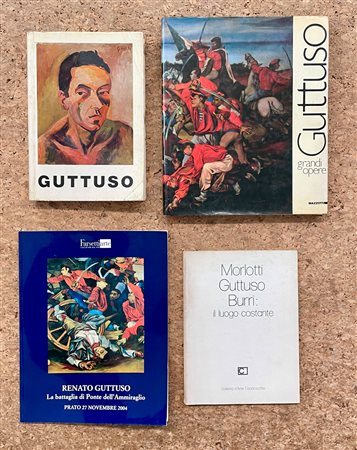 RENATO GUTTUSO - Lotto unico di 4 cataloghi