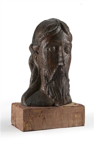 Scultore spagnolo (o italiano ?), secolo XIV-XV "Testa di Cristo (Volto Santo)"