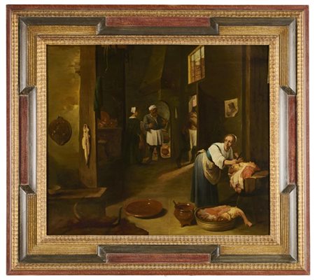 David Teniers (attr.)

"Interno di macelleria"
olio su tavola (cm 62,5x73)
reca