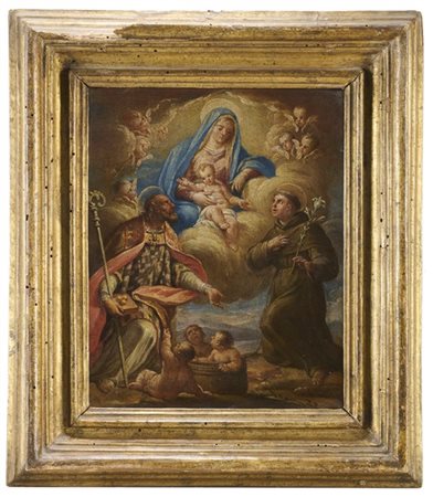 Scuola del secolo XVIII

"Madonna con Bambino, san Nicola di Bari e sant'Antoni