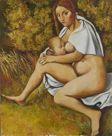 GUTTUSO RENATO (1912 - 1987) - OMAGGIO A GIORGIONE.